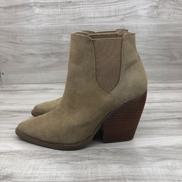 BP Ankle Boots Women’s 8 Lex Brown Suede Chelsea Slip On Booties - Picture 2 of 12